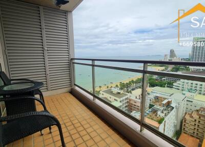 Balcony with beach view