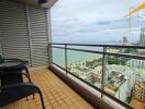 Balcony with beach view