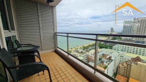 Balcony with beach view