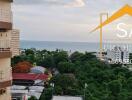 View from the balcony overlooking the greenery and ocean