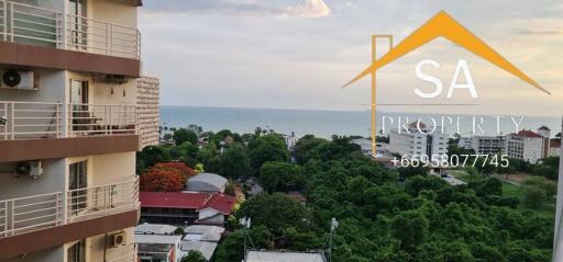 View from the balcony overlooking the greenery and ocean