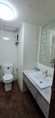 Modern bathroom with sink and toilet