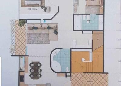 Architectural floor plan of property with room layout