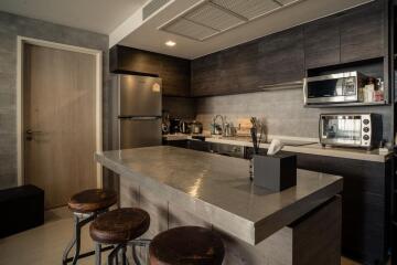 Modern kitchen with island and appliances