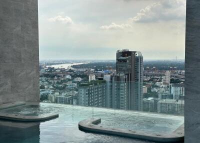 Rooftop pool with city view