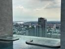 Rooftop pool with city view