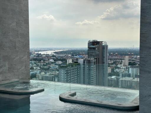 Rooftop pool with city view