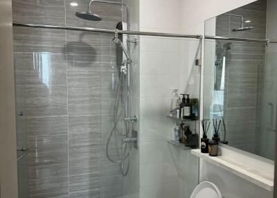 Modern bathroom with shower