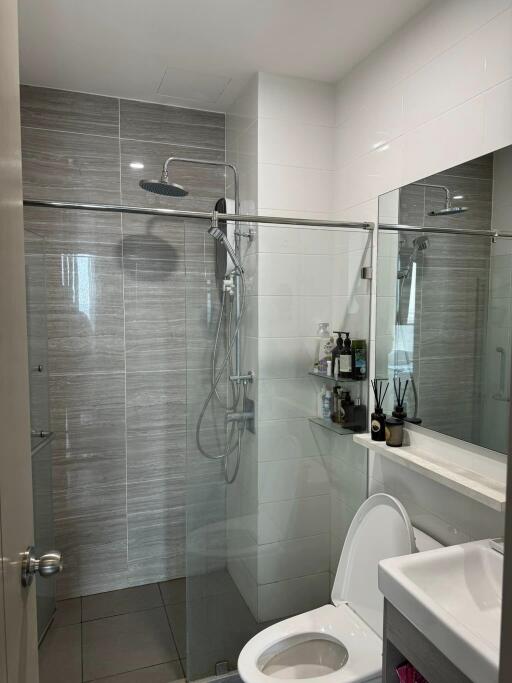 Modern bathroom with shower