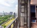 Balcony with a city view