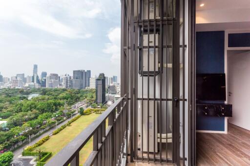 Balcony with a city view