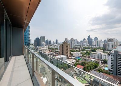 High-rise balcony with city view