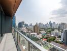 High-rise balcony with city view