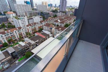 Balcony with a city view