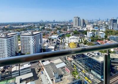 Balcony with a panoramic city view