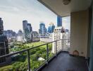 Balcony with cityscape view