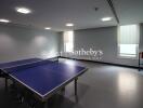 Recreational room with ping pong table