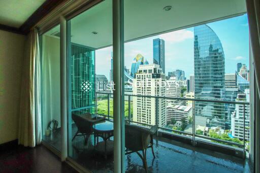 Balcony with city view