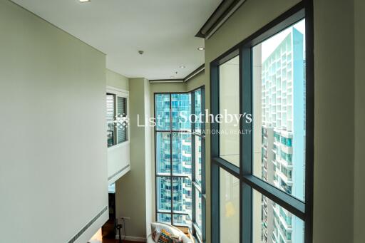 Living area with large windows