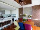 Modern kitchen and dining area