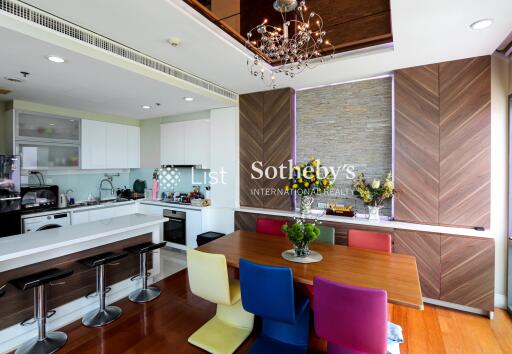 Modern kitchen and dining area