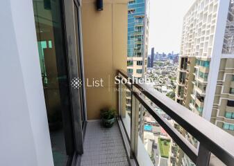 Balcony with city view