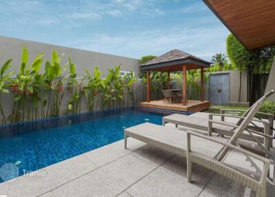 Furnished villa with a garden, a swimming pool and services, Layan, Phuket, Thailand