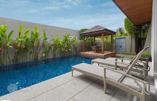 Furnished villa with a garden, a swimming pool and services, Layan, Phuket, Thailand