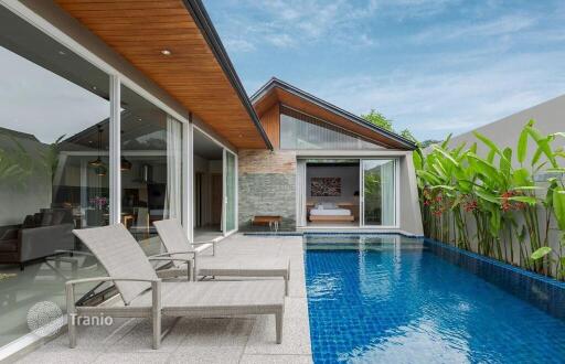 Furnished villa with a garden, a swimming pool and services, Layan, Phuket, Thailand