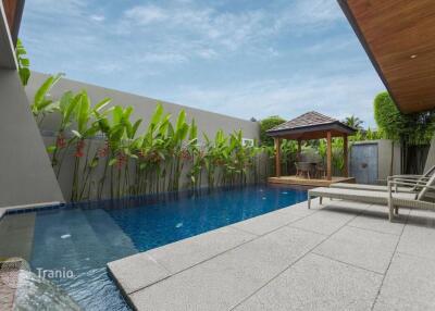 Furnished villa with a garden, a swimming pool and services, Layan, Phuket, Thailand