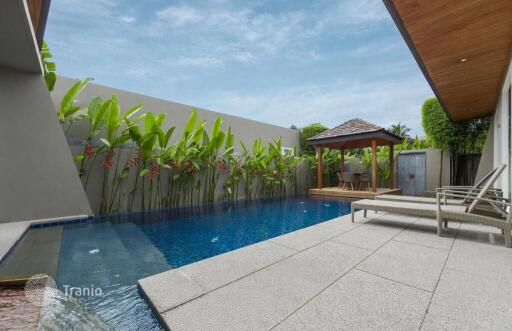 Furnished villa with a garden, a swimming pool and services, Layan, Phuket, Thailand