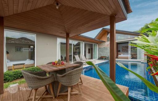 Furnished villa with a garden, a swimming pool and services, Layan, Phuket, Thailand