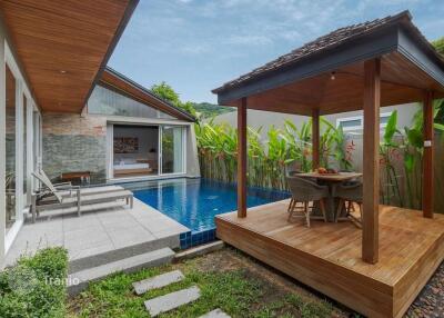 Furnished villa with a garden, a swimming pool and services, Layan, Phuket, Thailand