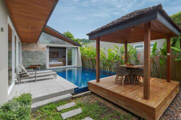 Furnished villa with a garden, a swimming pool and services, Layan, Phuket, Thailand