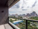 Balcony with city view