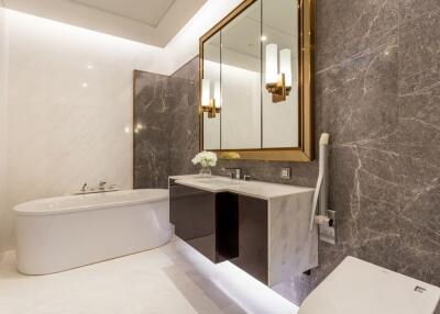 Luxury modern bathroom with elegant fixtures