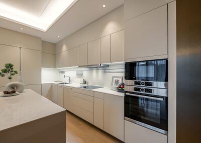 Modern and sleek kitchen with appliances and decor