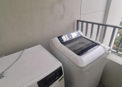 Laundry area with washing machine and dryer