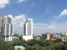 Cityscape with residential buildings and greenery