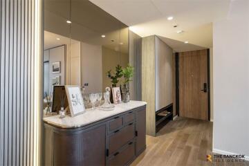 Well-lit entryway with modern decor