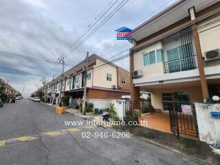 Street view of residential buildings