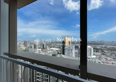 View from the balcony overlooking the city landscape