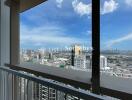 View from the balcony overlooking the city landscape