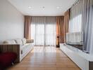 Modern living room with natural light