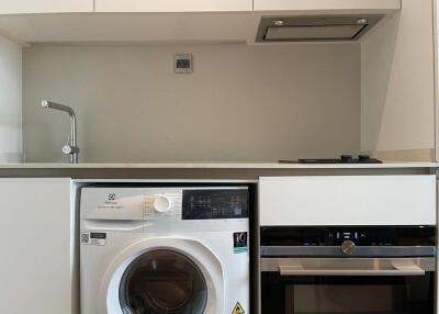 Modern kitchen with built-in appliances