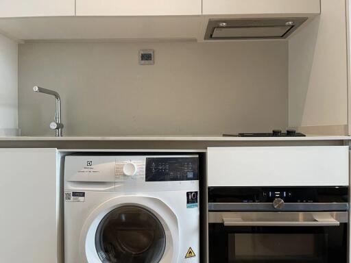 Modern kitchen with built-in appliances