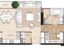 Detailed layout of the property's interior showing various rooms and amenities