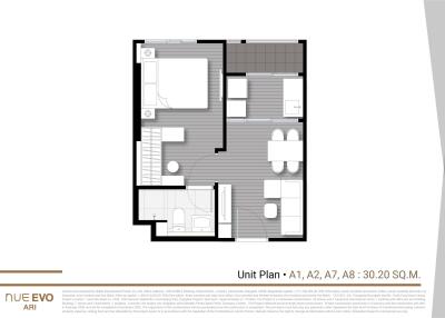 Unit plan layout showing rooms and dimensions