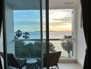 Balcony with a view of the ocean