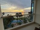 Balcony with ocean view